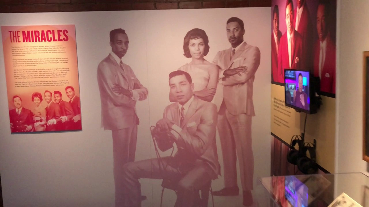 The Miracles on display at the Motown Exhibit inside the LBJ Library